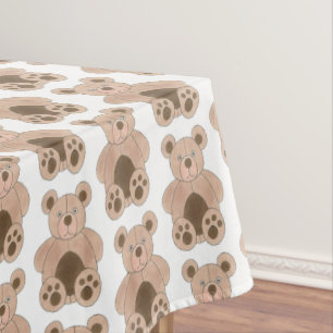 Brown Plush Toy Teddy Bear Stuffed Animal Birthday Tablecloth
