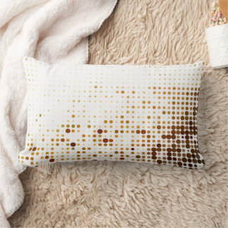 Brown Polka Cotton Throw Pillow