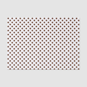 Brown Polka Dot on White Tissue Paper