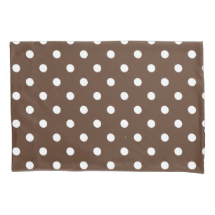 Brown Polka Dot Pillowcase
