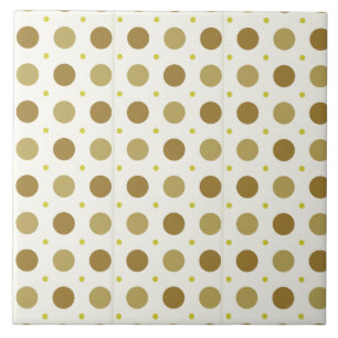 Brown Polka Dot Retro Design Ceramic Tile