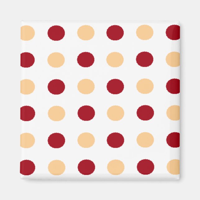 Brown Polka Dots Magnet (Front)