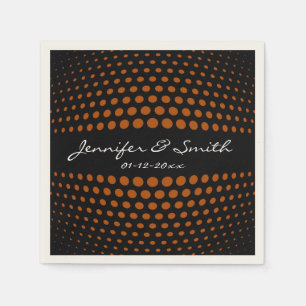 Brown polka dots pattern napkin