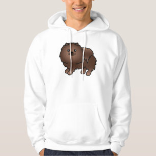 Brown Pomeranian Cute Cartoon Dog Hoodie