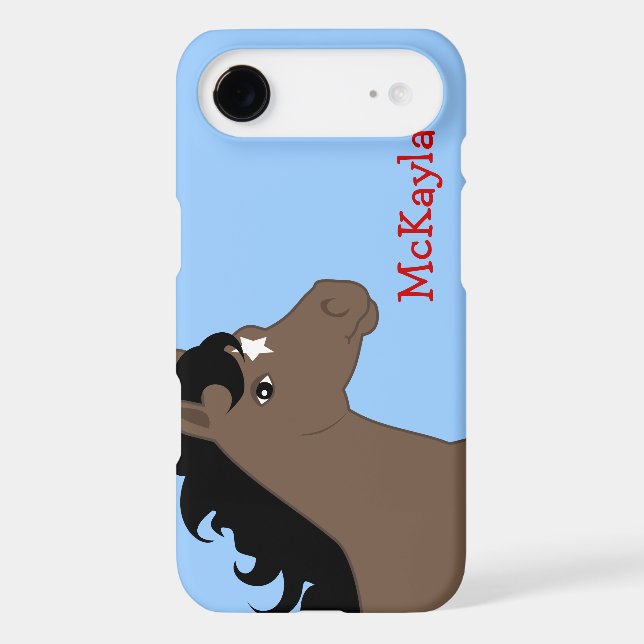 Brown Pony Personalised iPod Case (Back)