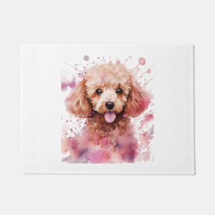 Brown Poodle Puppy, Baby Dog, Colour Splashes, Wat Doormat