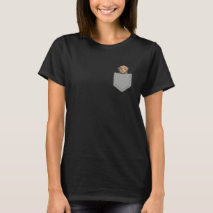 Brown Poodle Puppy Dog In Your Pocket T-Shirt