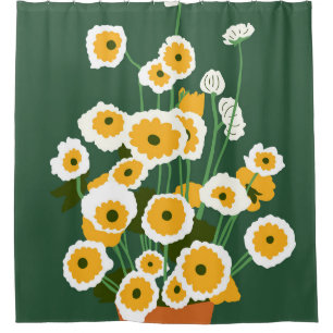 Brown Pot Shower Curtain