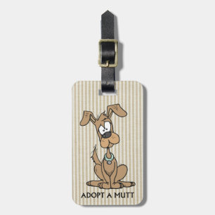 brown puppy/adopt a mutt luggage tag