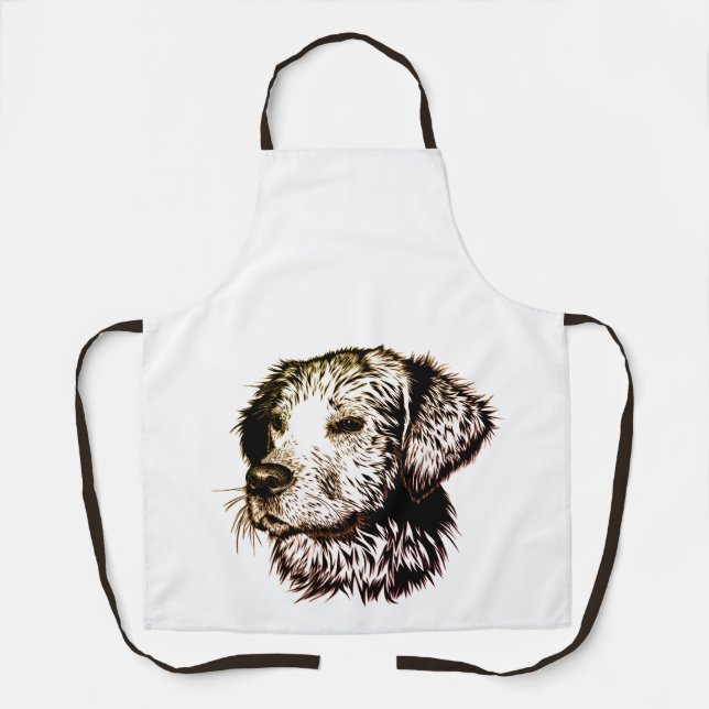 Brown Puppy Sketch  Apron (Front)