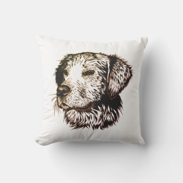 Brown Puppy Sketch  Cushion (Front)