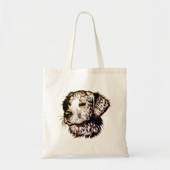 Brown Puppy Sketch  Tote Bag (Front)