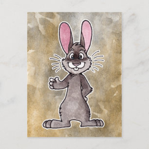 Brown Rabbit Postcard