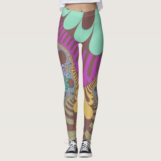 Brown Rainbow Mod Leggings (Front)