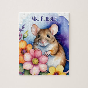 Brown Rat Mouse Family Pet Portrait Jigsaw Puzzle