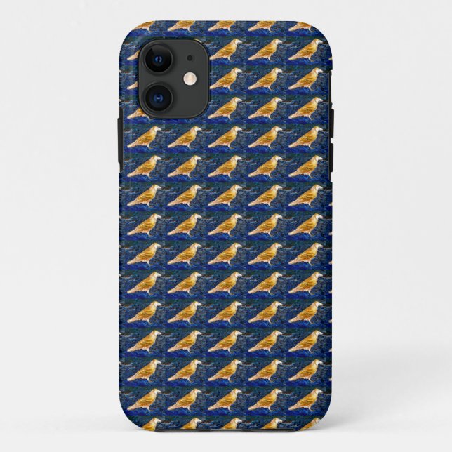 brown raven on black case (Back)