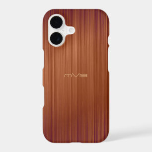 Brown Red Carbon Fibre Look Monogram