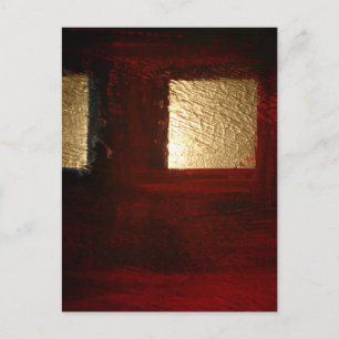Brown Red Gold Abstract Postcard