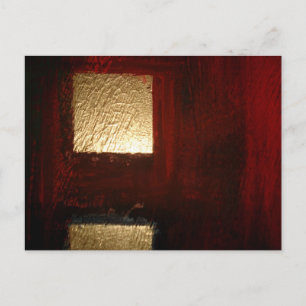Brown Red Gold Abstract Postcard