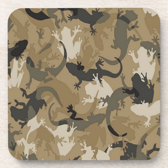 Brown Reptile Camouflage Coasters (Front)