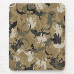 Brown Reptile Camouflage Mouse Pad
