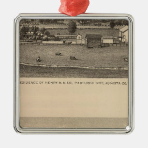 Brown residences, Augusta County Metal Ornament