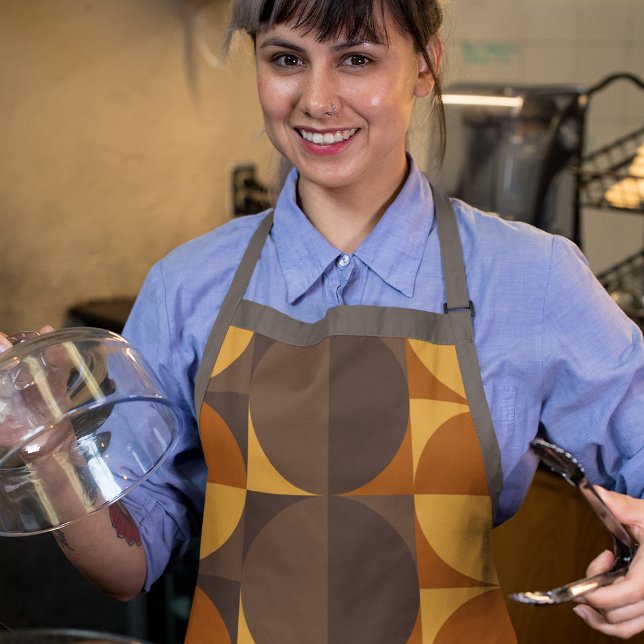 Brown Retro Circles Apron (Creator Uploaded)