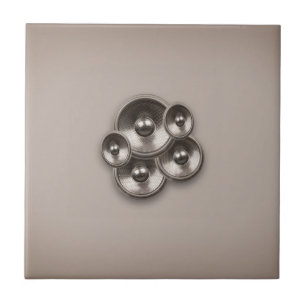 Brown retro music speakers tile