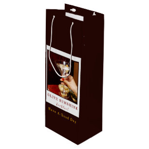 Brown Retro Olive Sunshine Cocktail Gift Bag