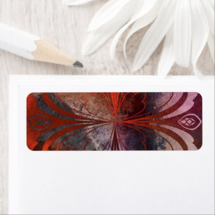 brown return address label
