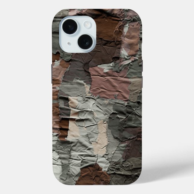Brown Ripped Cargo Camo Pattern Mountain Cabin Case-Mate iPhone Case (Back)