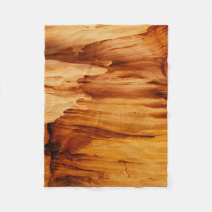 Brown rock formation fleece blanket
