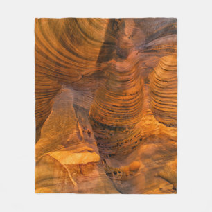 Brown rock formation fleece blanket