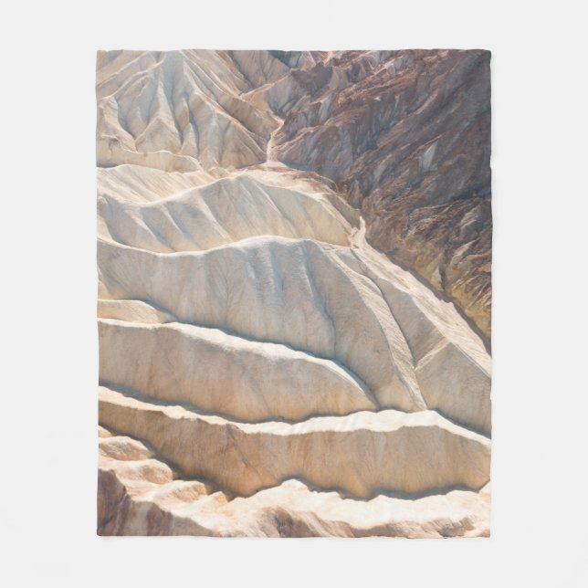 Brown rock formation fleece blanket (Front)