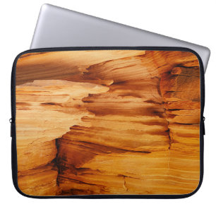 Brown rock formation laptop sleeve