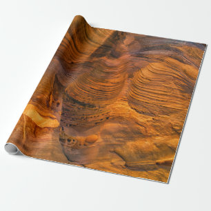 Brown rock formation wrapping paper