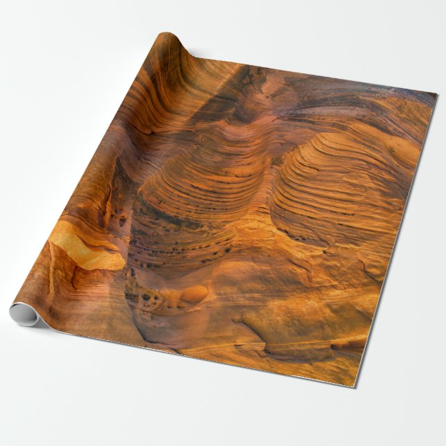Brown rock formation wrapping paper (Unrolled)