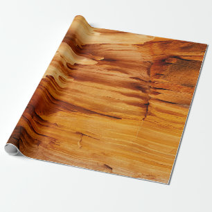 Brown rock formation wrapping paper