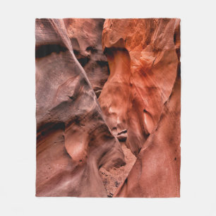 Brown rock formations fleece blanket