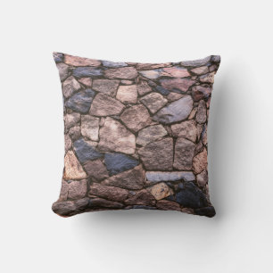Brown rock wall cushion