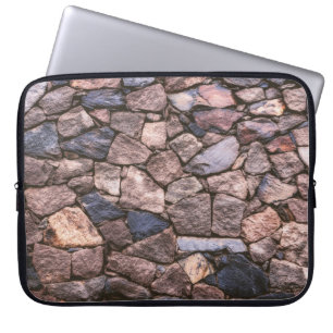 Brown rock wall laptop sleeve