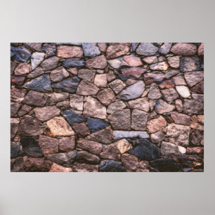Brown rock wall poster