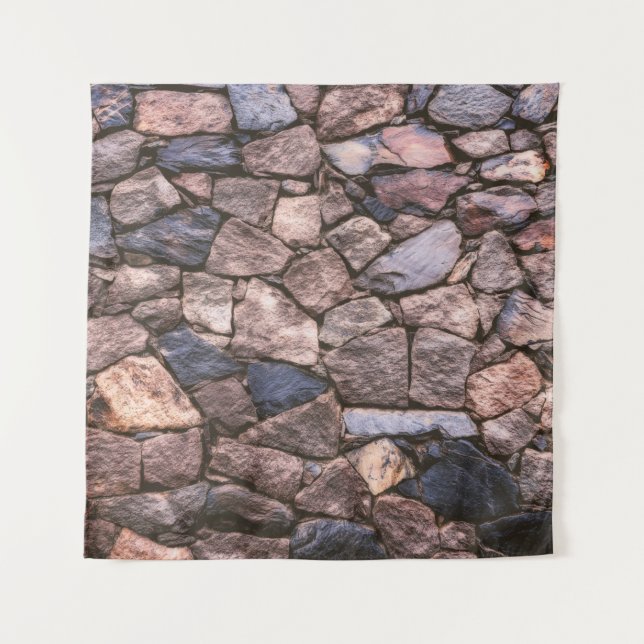Brown rock wall tapestry (Front)