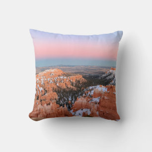 BROWN ROCKY MOUNTAIN UNDER BLUE SKY CUSHION