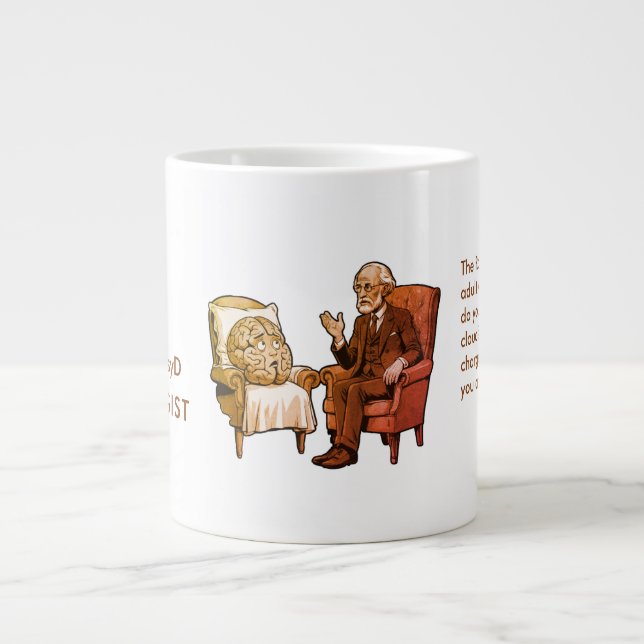 Brown Rorschach Freud Brain Psychologist Mental He Large Coffee Mug (Front)