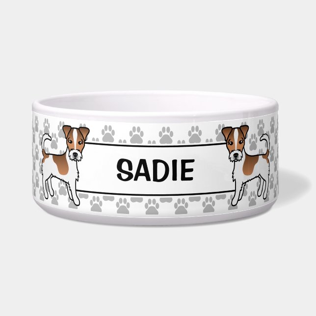 Brown Rough Coat Jack Russell With Paws & Name (Front)