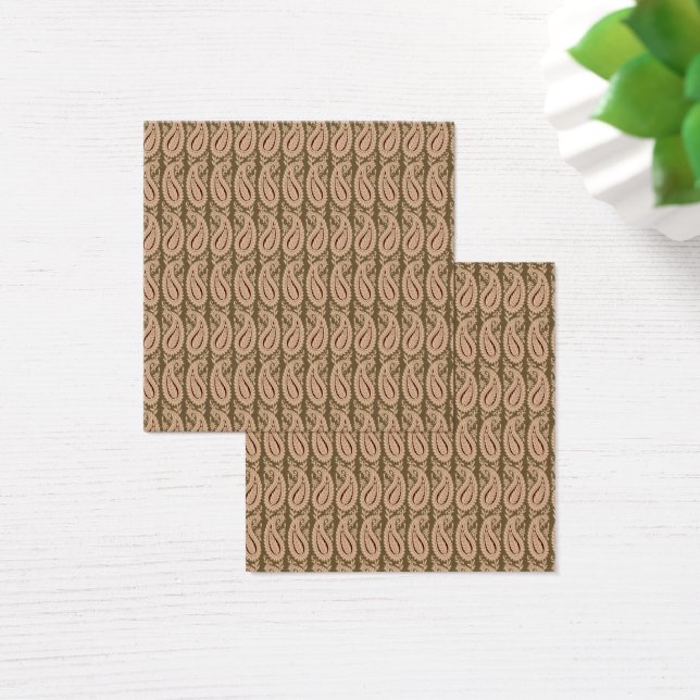 Brown rug featuring a detailed motif pattern with  (Desk)