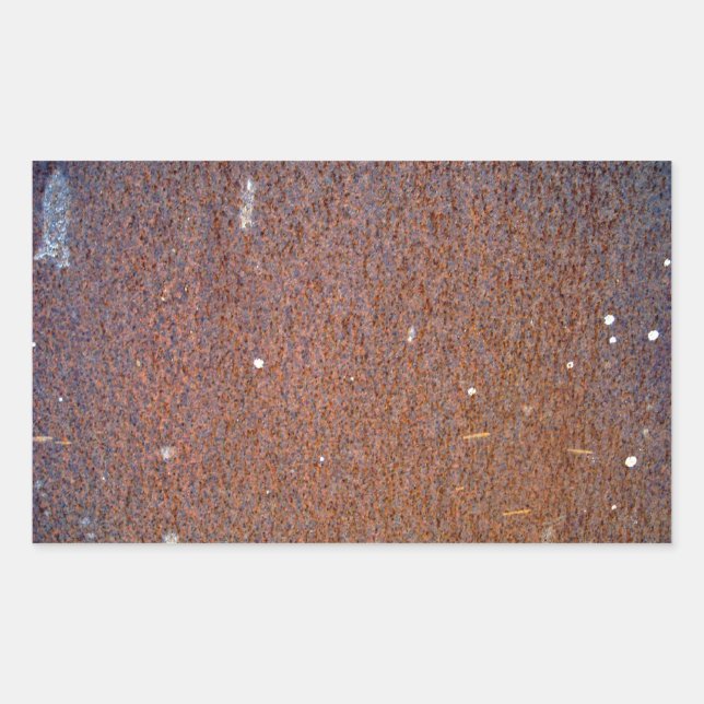 Brown Rust Metal Texture Rectangular Sticker (Front)