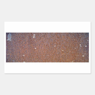 Brown Rust Metal Texture Rectangular Sticker