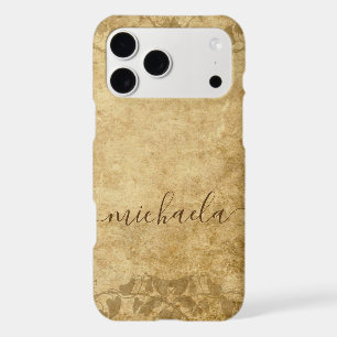 Brown rustic paper parchment vines Monogram